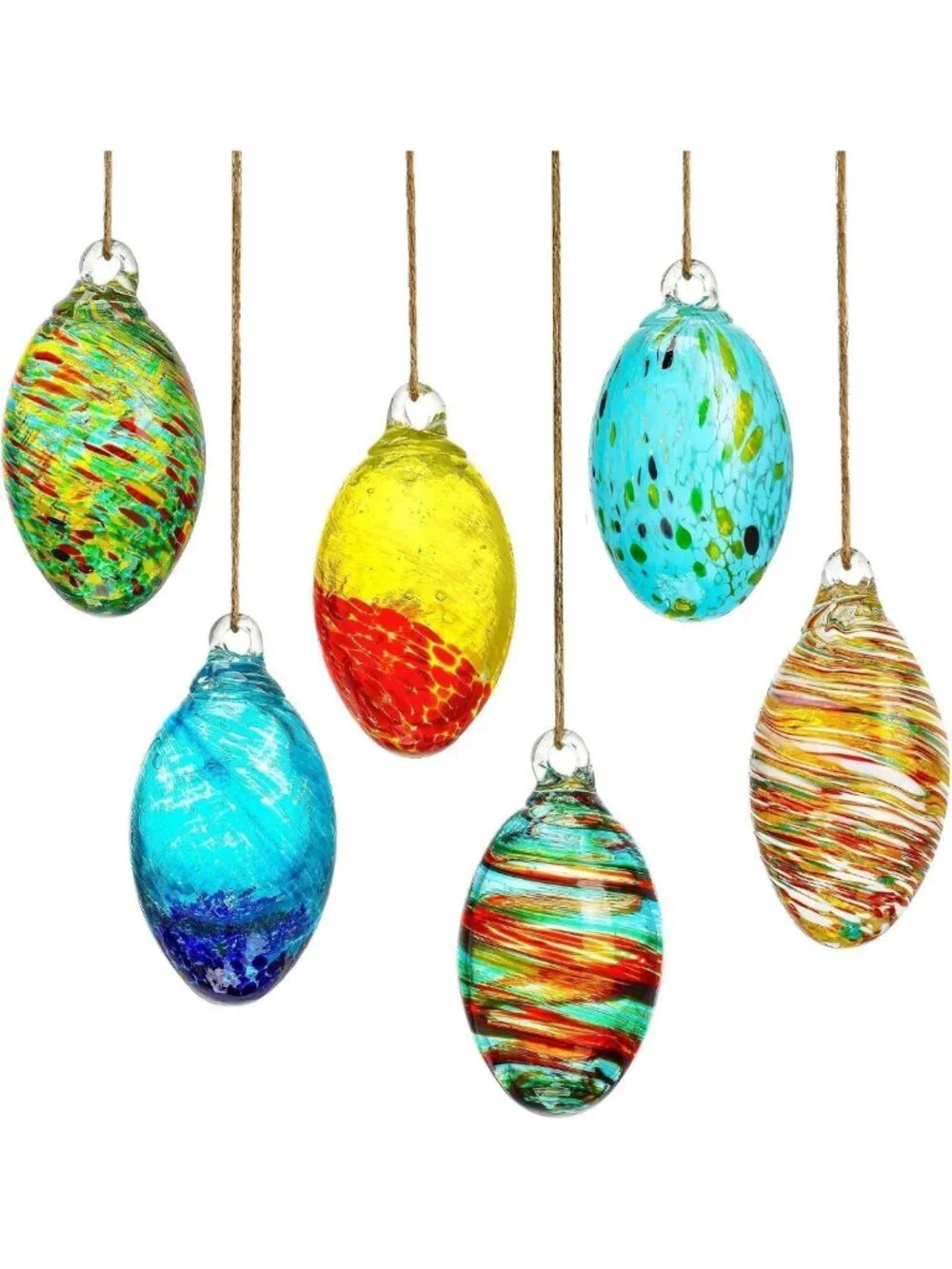 6Pcs Shatter-Resistant Glass Ball Ornaments | Indoor Outdoor Decor, Lightweight